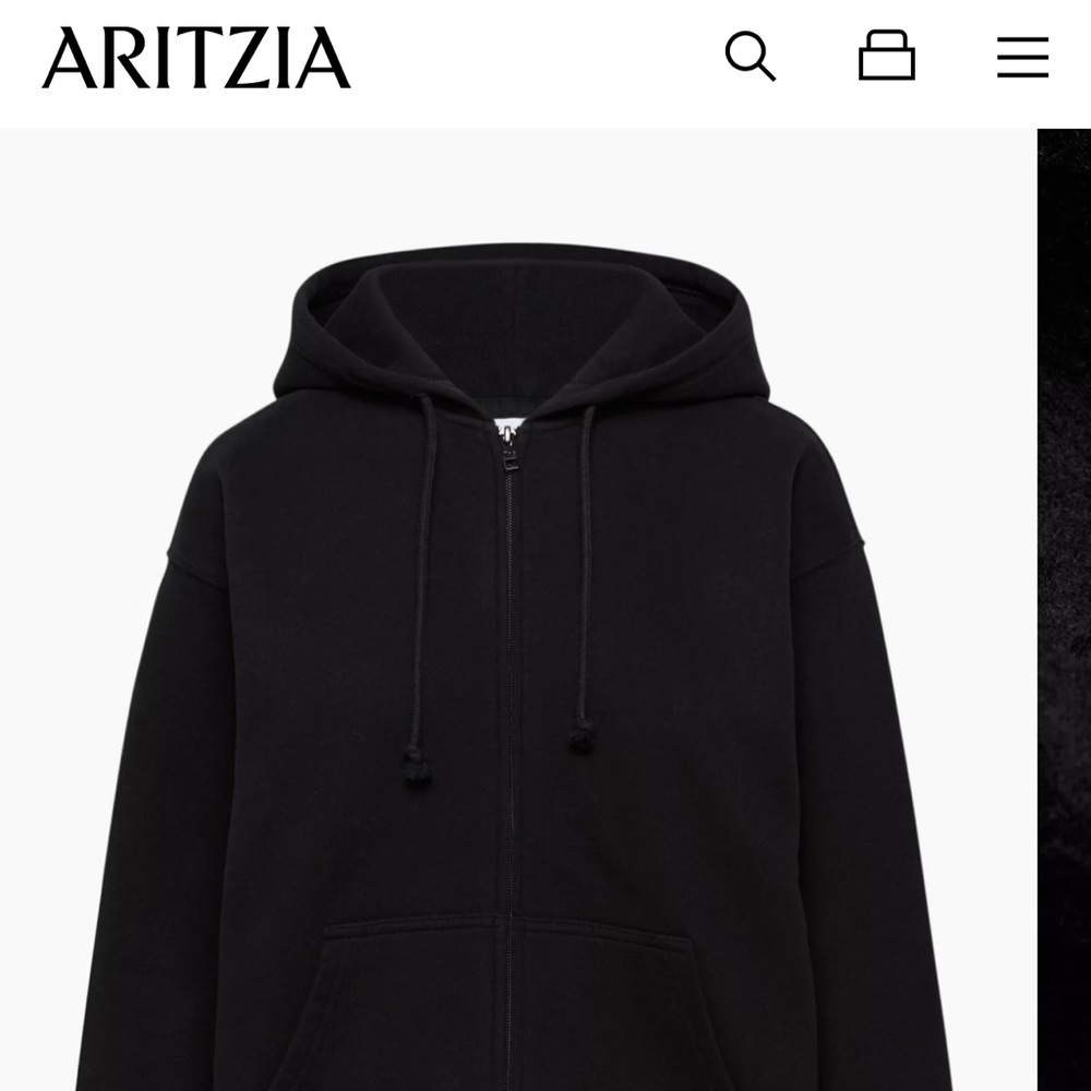 Aritiza black zip up
